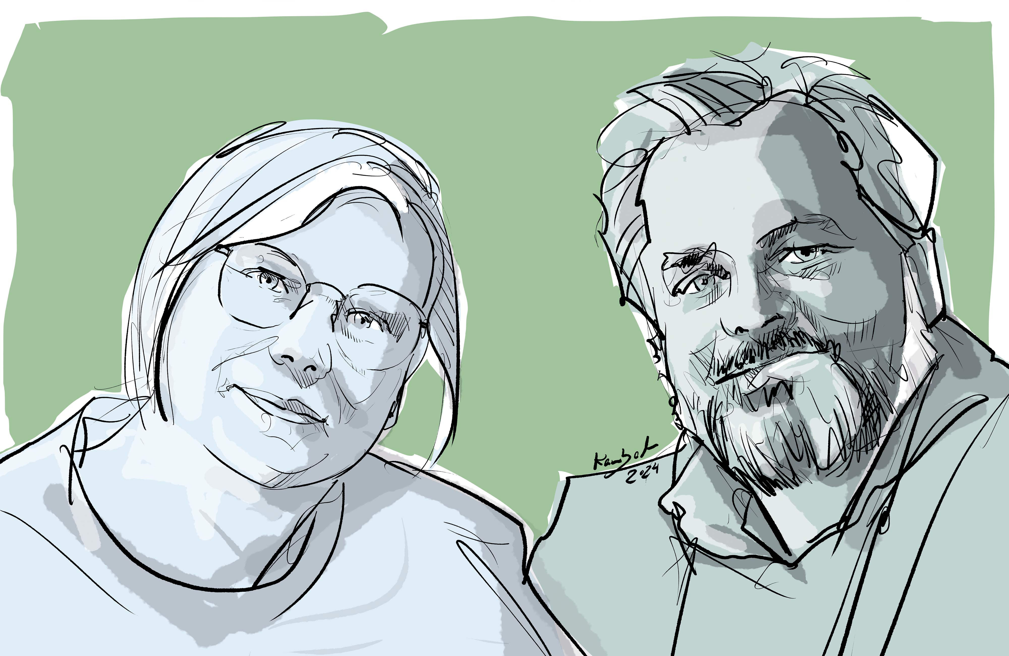 Illustration zum Interview — Melanie Brehme und Claus Günnewig